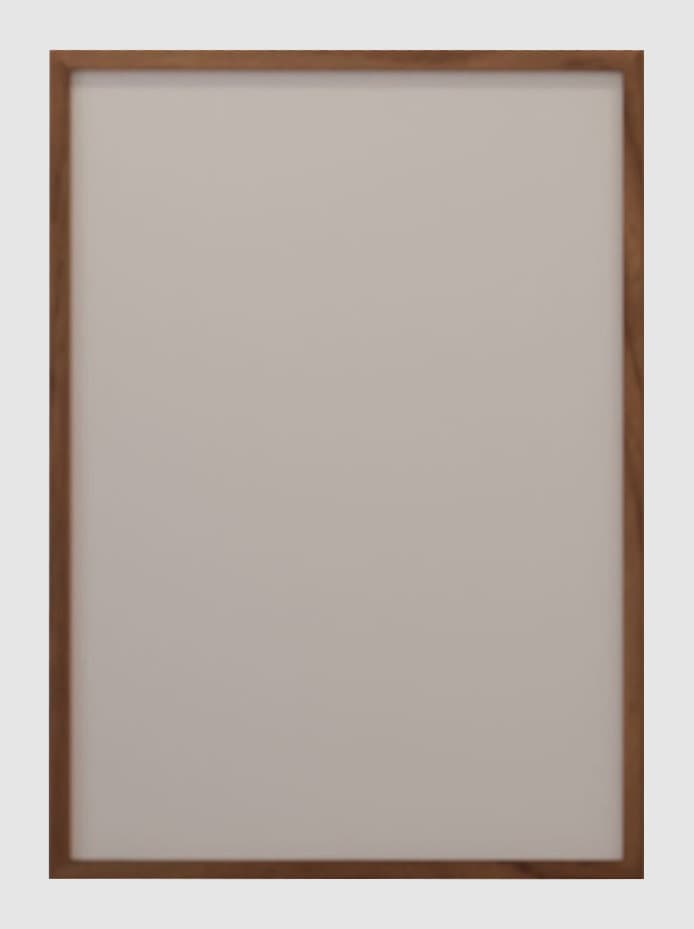 A slim black frame creates a striking contrast