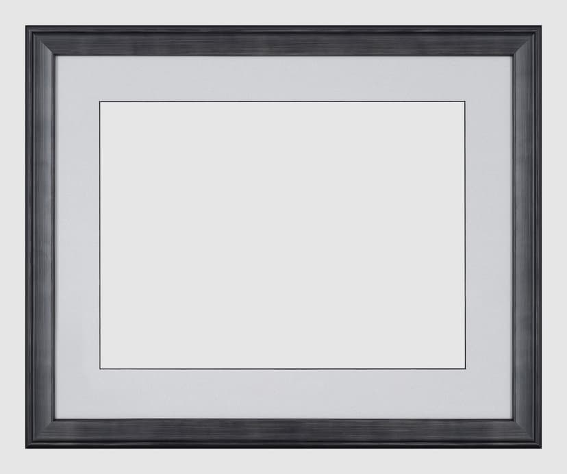 A slim black frame creates a striking contrast