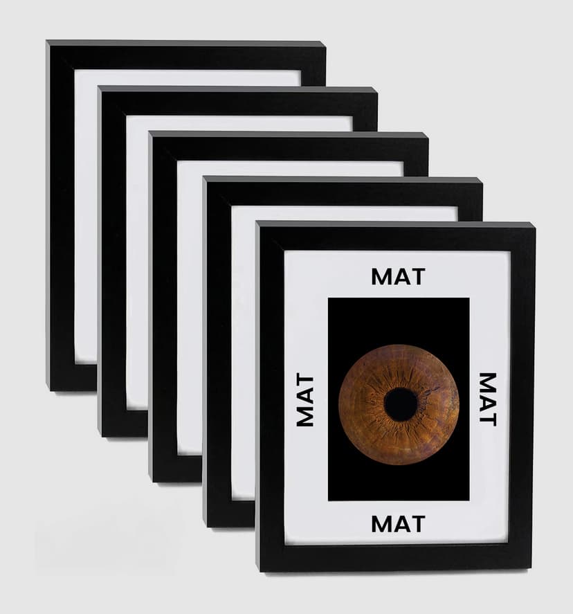 A slim black frame creates a striking contrast